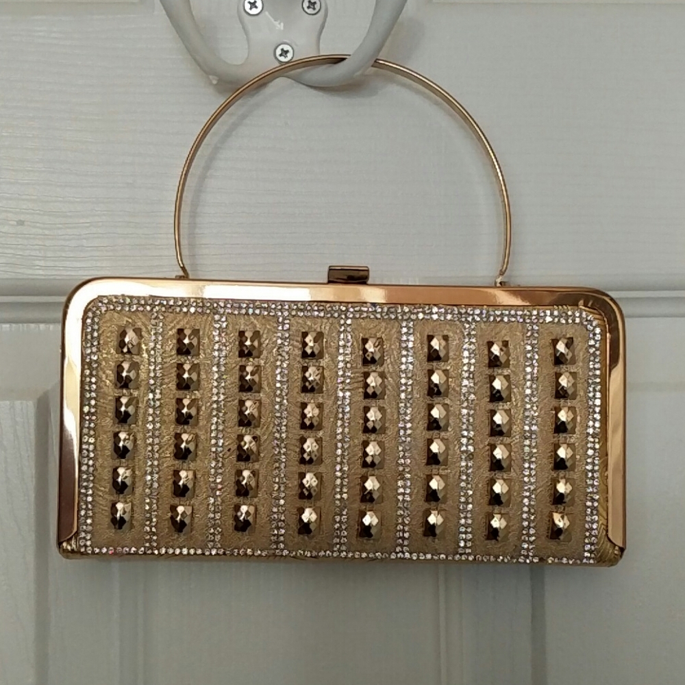 Gold clutch purse NWOT